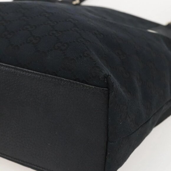 GUCCI GG Canvas Tote Bag Black Gold - Picture 4 of 16